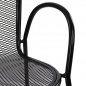Preview: Schwarzer Sessel aus Metall mit perforierter Rückenlehne 56 x 62,5 x 90 cm.