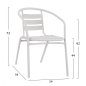 Preview: “Laura” bistro chair made of white aluminum with backrest