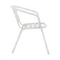 Preview: “Laura” bistro chair made of white aluminum with backrest