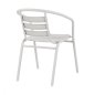 Preview: “Laura” bistro chair made of white aluminum with backrest