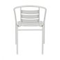 Preview: “Laura” bistro chair made of white aluminum with backrest