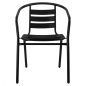 Preview: “Laura” bistro chair made of black aluminum with backrest