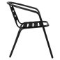 Preview: “Laura” bistro chair made of black aluminum with backrest