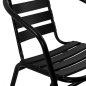 Preview: “Laura” bistro chair made of black aluminum with backrest