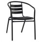 Preview: “Laura” bistro chair made of black aluminum with backrest