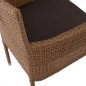Preview: Outdoor-Sessel aus Metall mit Korbgeflecht und Kissen in Braun-Mokka