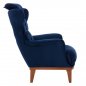 Preview: SESSEL "BENNINGTON" IN SAMT BLAU 75x100x100 cm