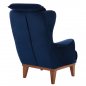 Preview: SESSEL "BENNINGTON" IN SAMT BLAU 75x100x100 cm