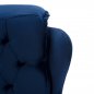 Preview: SESSEL "BENNINGTON" IN SAMT BLAU 75x100x100 cm
