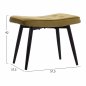 Preview: CRAWLEY ARMCHAIR WITH FOOTWEAR OLIVE GREEN VELVET 70x57x103 cm