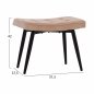 Preview: Homexperts Set Sessel & Hocker Ulla Sessel "Crawley" mit Fußhocker aus beigem Samt 70x57x103 cm