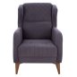 Preview: SESSEL "BERZERA HAYES" AUS GRAU SAMT 70x80x98 cm