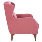 Preview: SESSEL "BERZERA HAYES" AUS ROSE SAMT 70x80x98 cm