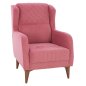 Preview: SESSEL "BERZERA HAYES" AUS ROSE SAMT 70x80x98 cm