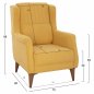 Preview: SESSEL TIMMY AUS GELBGOLDENEM SAMT 70x80x98 cm