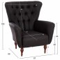 Preview: ARMCHAIR BERZERA T. CHESTERFIELD IN BROWN 87x88x100 cm