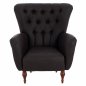 Preview: ARMCHAIR BERZERA T. CHESTERFIELD IN BROWN 87x88x100 cm