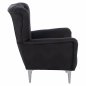 Preview: SESSEL BERZERA T. CHESTERFIELD IN SCHWARZ 87x88x100 cm