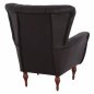 Preview: ARMCHAIR BERZERA T. CHESTERFIELD IN BROWN 87x88x100 cm