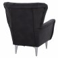 Preview: SESSEL BERZERA T. CHESTERFIELD IN SCHWARZ 87x88x100 cm