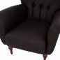 Preview: ARMCHAIR BERZERA T. CHESTERFIELD IN BROWN 87x88x100 cm