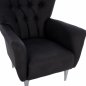 Preview: SESSEL BERZERA T. CHESTERFIELD IN SCHWARZ 87x88x100 cm