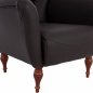 Preview: ARMCHAIR BERZERA T. CHESTERFIELD IN BROWN 87x88x100 cm