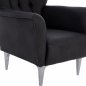 Preview: SESSEL BERZERA T. CHESTERFIELD IN SCHWARZ 87x88x100 cm