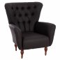 Preview: ARMCHAIR BERZERA T. CHESTERFIELD IN BROWN 87x88x100 cm