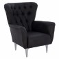 Preview: SESSEL BERZERA T. CHESTERFIELD IN SCHWARZ 87x88x100 cm