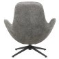 Preview: ARMCHAIR SWIVEL GREY BOUCLE FABRIC-BLACK METAL BASE 86x76x87Hcm