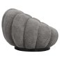 Preview: ARMCHAIR SWIVEL GREY BOUCLE-BLACK METAL BASE 90x93x65Hcm