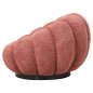 Preview: ARMCHAIR SWIVEL PINK BOUCLE-BLACK METAL BASE 90x93x65Hcm