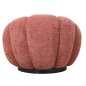 Preview: ARMCHAIR SWIVEL PINK BOUCLE-BLACK METAL BASE 90x93x65Hcm