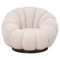 Preview: DREHSESSEL ECRU BOUCLE-SCHWARZES METALLGESTELL 90x93x65Hcm