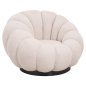 Preview: DREHSESSEL ECRU BOUCLE-SCHWARZES METALLGESTELL 90x93x65Hcm