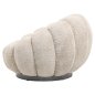 Preview: ARMCHAIR SWIVEL BEIGE BOUCLE-BLACK METAL BASE 90x93x65Hcm