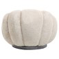 Preview: ARMCHAIR SWIVEL BEIGE BOUCLE-BLACK METAL BASE 90x93x65Hcm