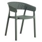 Preview: SESSEL POLYPROPYLEN IN DUNKEL OLIVE 53,5x50,5x73cm