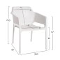 Preview: SESSEL POLYPROPYLEN WEISS 58,5x60x79,5 cm