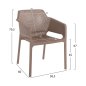 Preview: ΠΟΛΥΘΡΟΝΑ ΠΟΛΥΠΡΟΠΥΛΕΝΙΟΥ CAPPUCCINO 58,5x60x79,5 εκ.