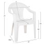 Preview: SESSEL AUS POLYPROPYLEN TUVANA WEISS 57x59,5x77Hcm