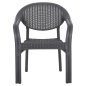 Preview: SESSEL AUS POLYPROPYLEN, BAMBUS-OPTIK, SCHWARZ, 63 x 59 x 81 cm
