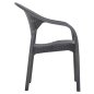 Preview: SESSEL AUS POLYPROPYLEN, BAMBUS-OPTIK, SCHWARZ, 63 x 59 x 81 cm