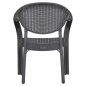 Preview: SESSEL AUS POLYPROPYLEN, BAMBUS-OPTIK, SCHWARZ, 63 x 59 x 81 cm
