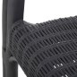 Preview: SESSEL AUS POLYPROPYLEN, BAMBUS-OPTIK, SCHWARZ, 63 x 59 x 81 cm