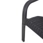 Preview: SESSEL AUS POLYPROPYLEN, BAMBUS-OPTIK, SCHWARZ, 63 x 59 x 81 cm