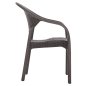 Preview: SESSEL AUS POLYPROPYLEN, BAMBUS-OPTIK, BRAUN, 63 x 59 x 81 cm