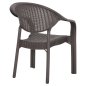 Preview: SESSEL AUS POLYPROPYLEN, BAMBUS-OPTIK, BRAUN, 63 x 59 x 81 cm