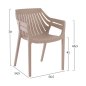 Preview: Moderner Sessel aus Polypropylen in Beige